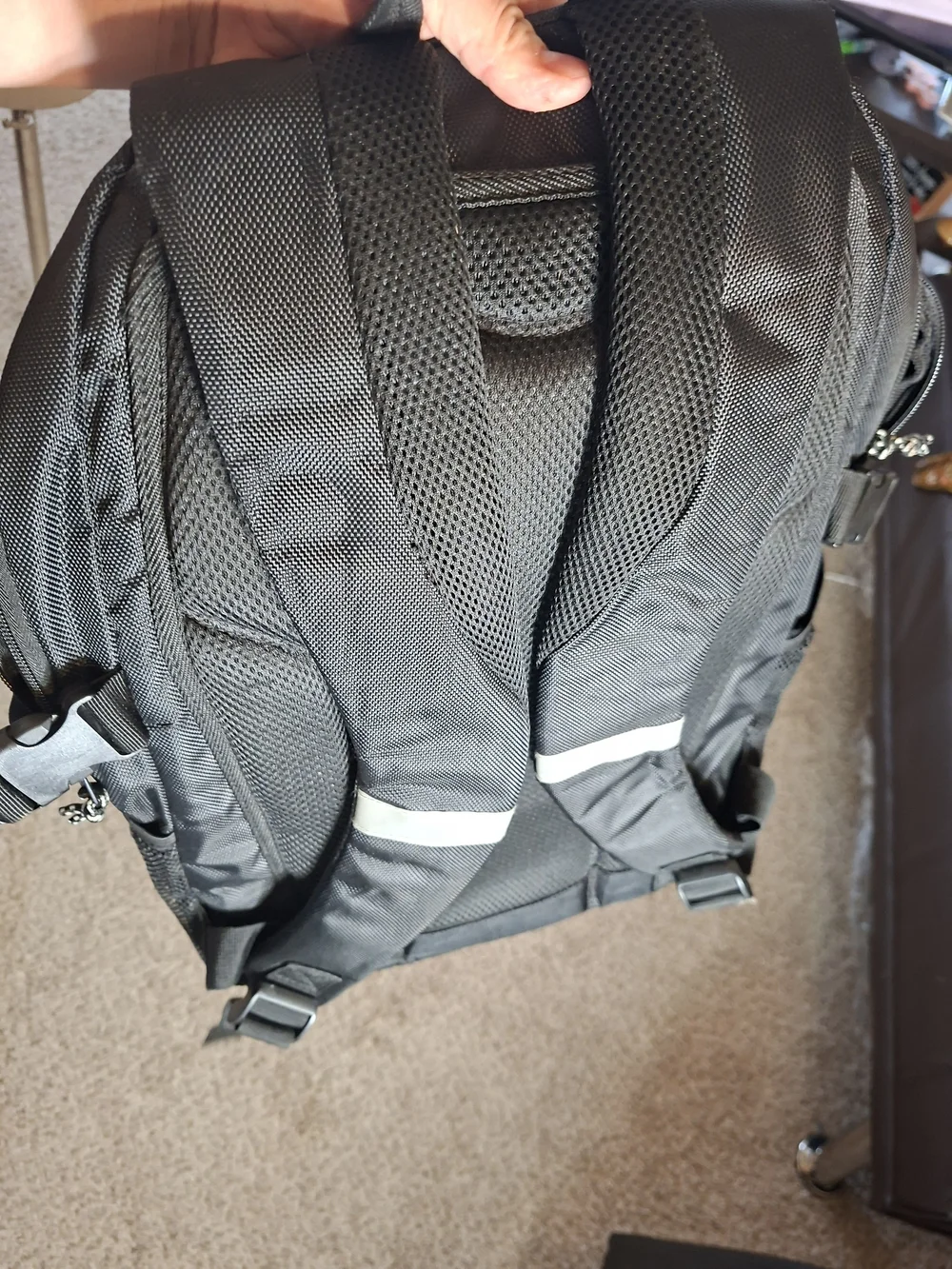 Soccer Backpack Black Team Sports Bag Multi-Compartment Cleat & Ball Backpack FC